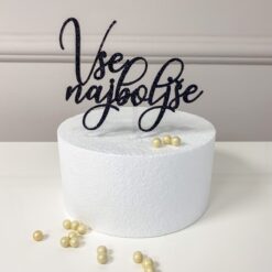 Alternative view of Cake topper Sretan rođendan sa svjetlucatima - razne boje