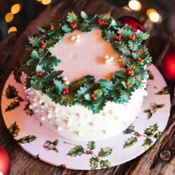 Alternative view of Podloga za tortu Božićna bodljikava fi 25 cm