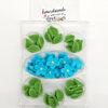 Šećerni ukras - plavi cvijet s lišćem (Todekor)