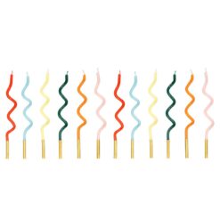 Visoke spiralne pastelne svijeće, 14cm - 8 kom (PartyDeco) (Kopija)