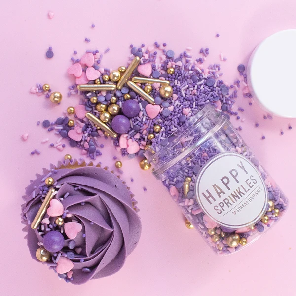 Dekorativna mješavina Happy Sprinkles VEGAN - Very Blueberry 90g (Kopija) - Slika 3