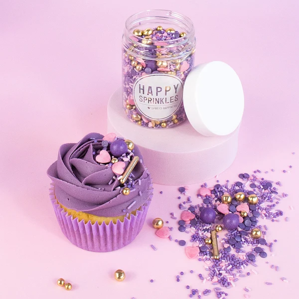 Dekorativna mješavina Happy Sprinkles VEGAN - Very Blueberry 90g (Kopija) - Slika 4